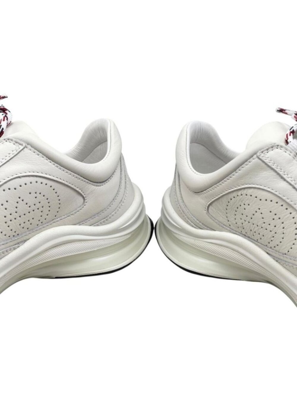 Gucci Sneakers Gglogo 34.5 Leather White Pink Green - Picture 8 of 15